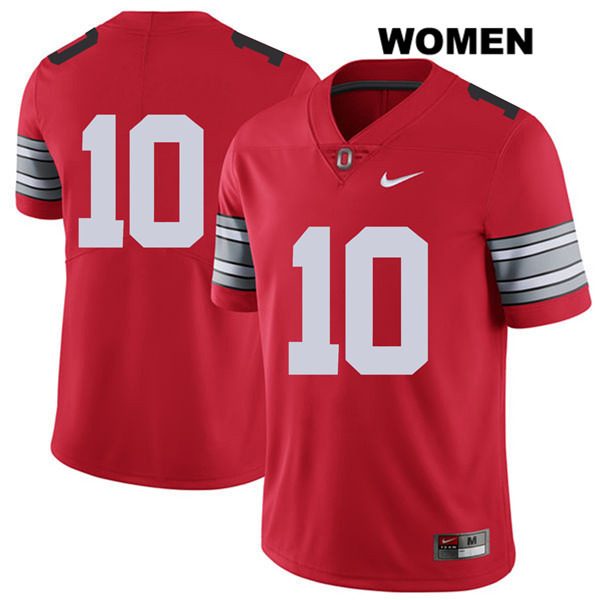 Ohio State Buckeyes Women's Daniel Vanatsky #10 Red Authentic Nike 2018 Spring Game No Name College NCAA Stitched Football Jersey MQ19P53FR